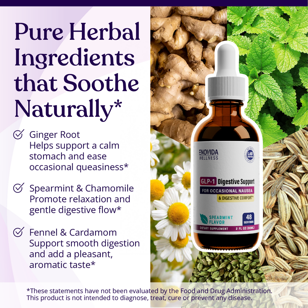 GLP-1 Digestive Support Supplement for Occasional Nausea & Digestive Comfort Fast-Acting Liquid Tincture