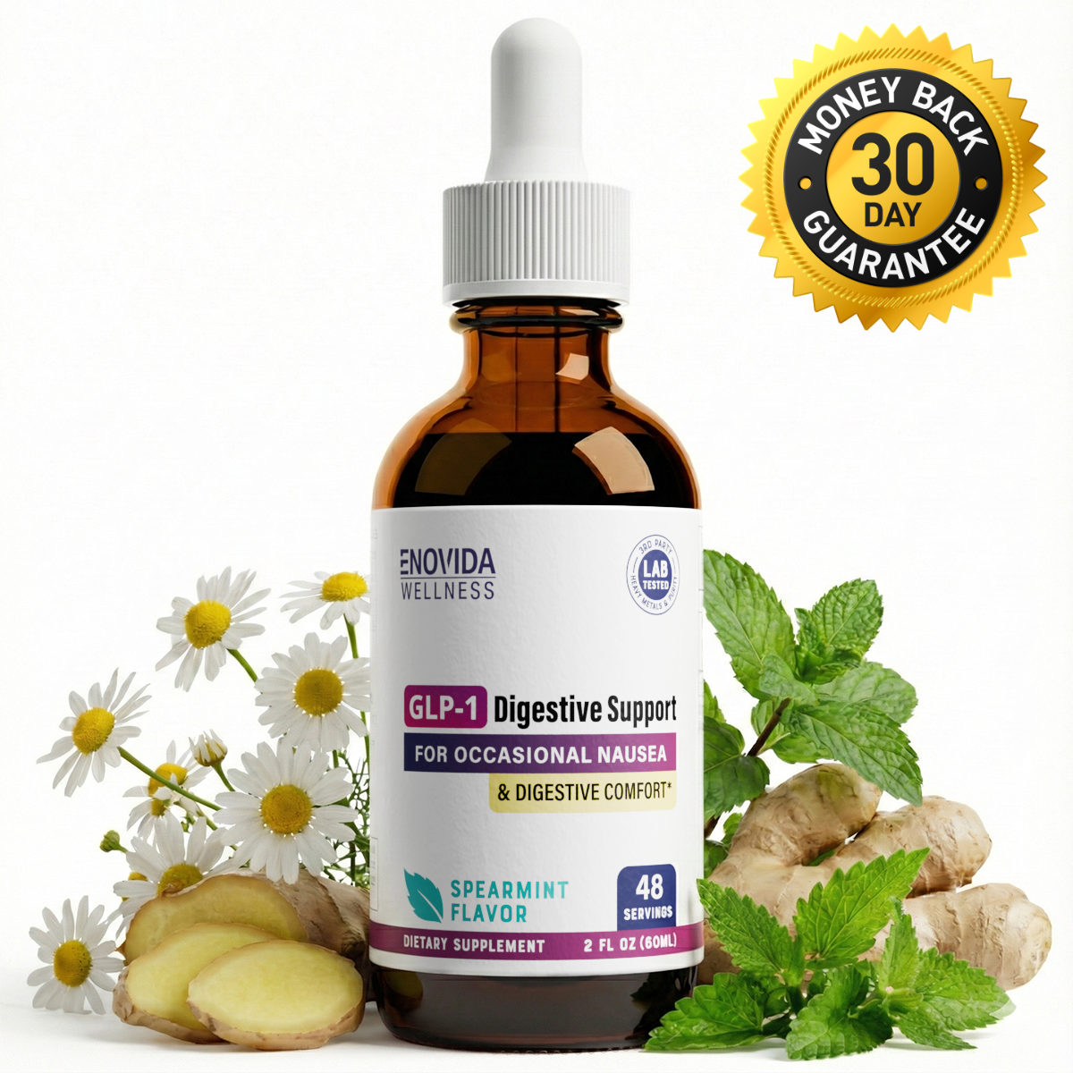 GLP-1 Digestive Support Supplement for Nausea, Bloating & Stomach Discomfort